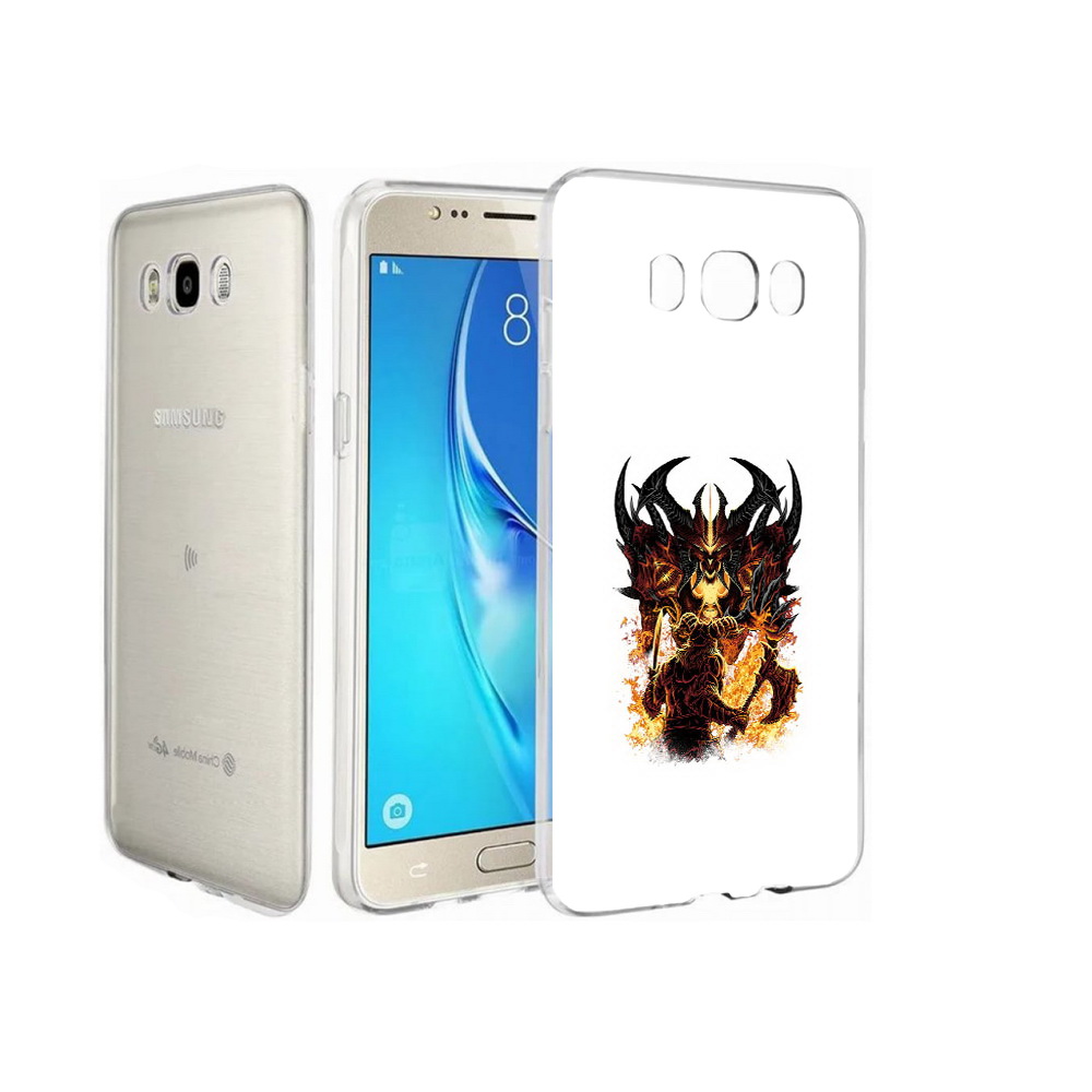 

Чехол MyPads Tocco для Samsung Galaxy J7 демон shadow fiend, Прозрачный, Tocco