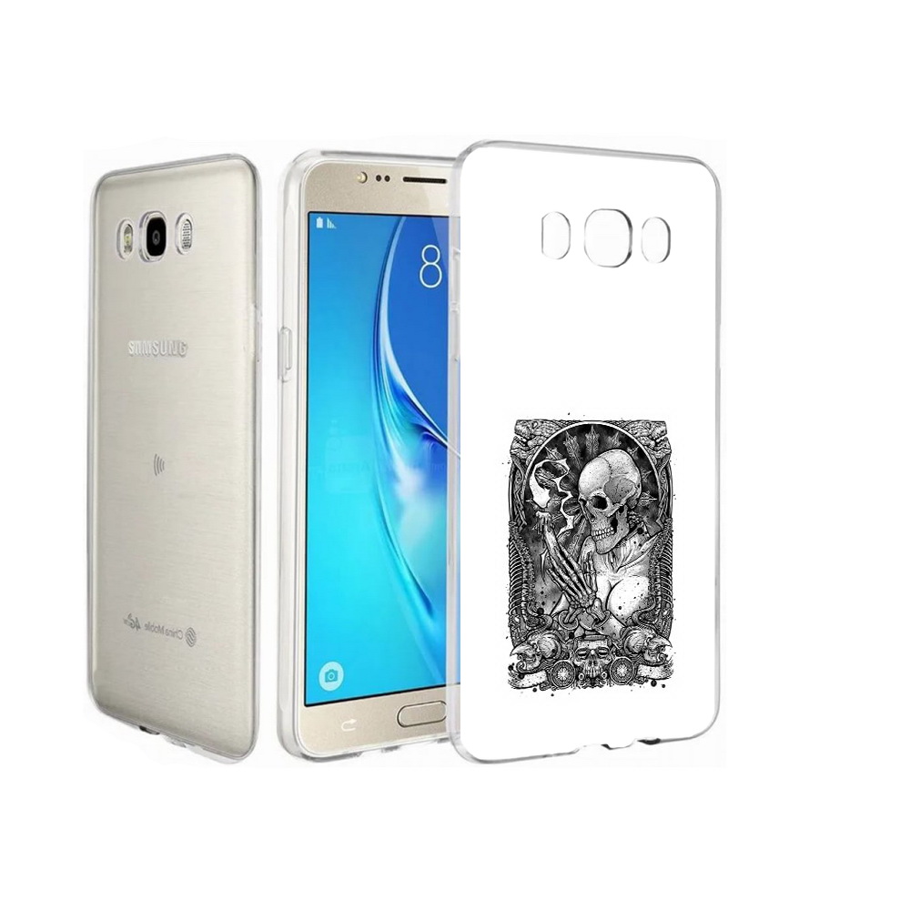 

Чехол MyPads Tocco для Samsung Galaxy J7 девушка скелет, Прозрачный, Tocco
