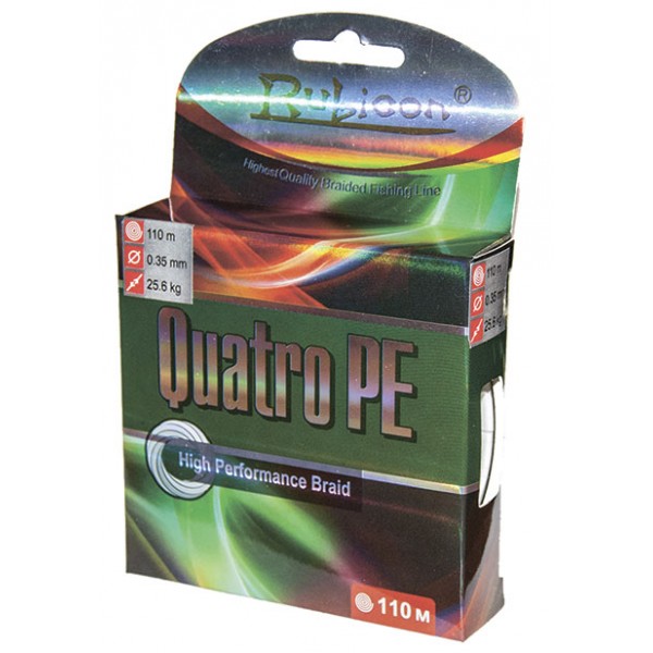 

RUBICON Леска плетенная Rubicon Quatro PE 110m d=0,18mm (multicolor), Разноцветный, Quatro PE