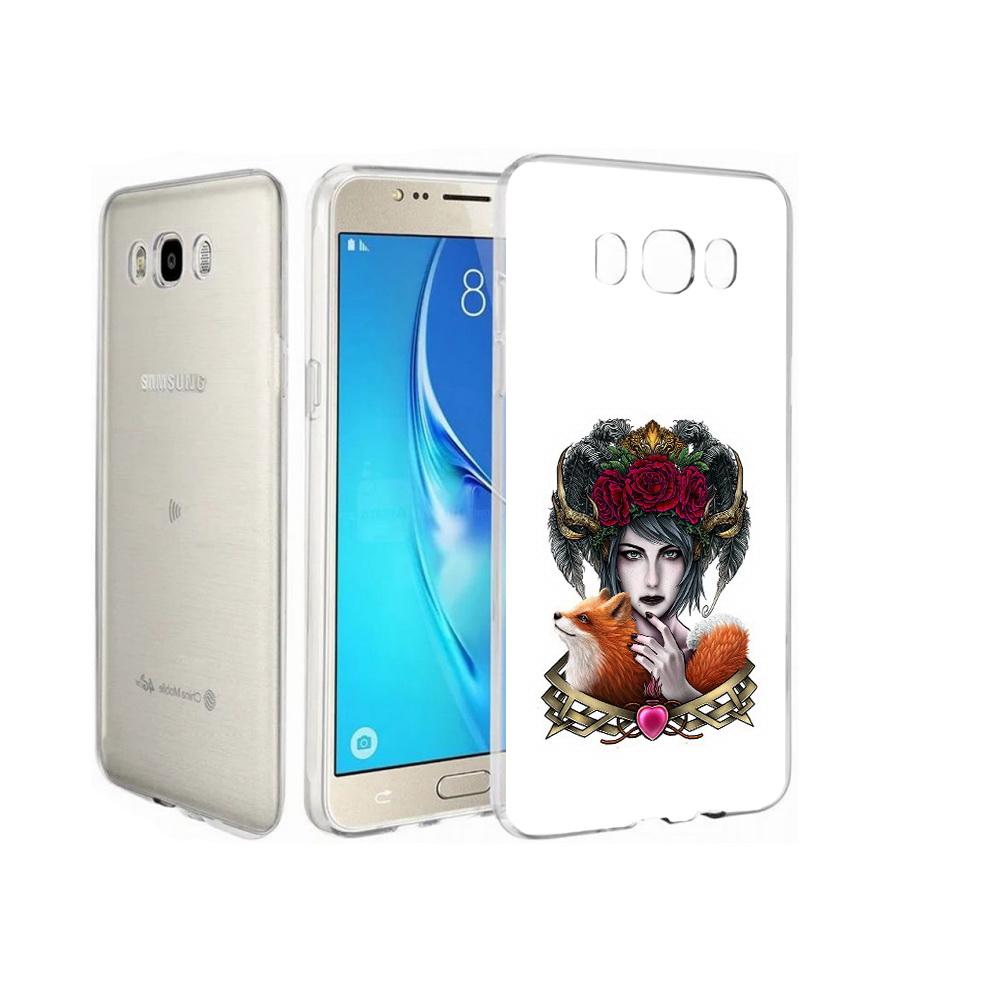 

Чехол MyPads Tocco для Samsung Galaxy J7 девушка с лисой, Прозрачный, Tocco
