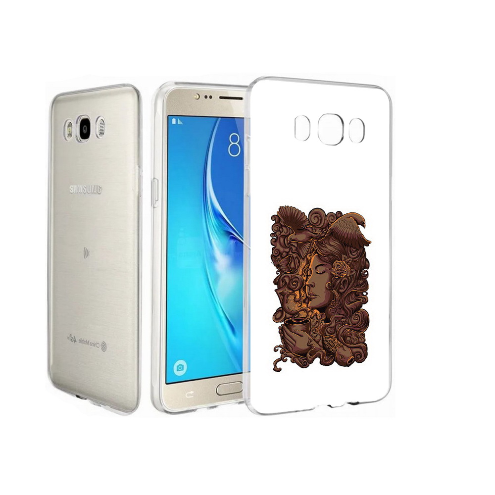 

Чехол MyPads Tocco для Samsung Galaxy J7 девушка с длинными волосами абстракция, Прозрачный, Tocco