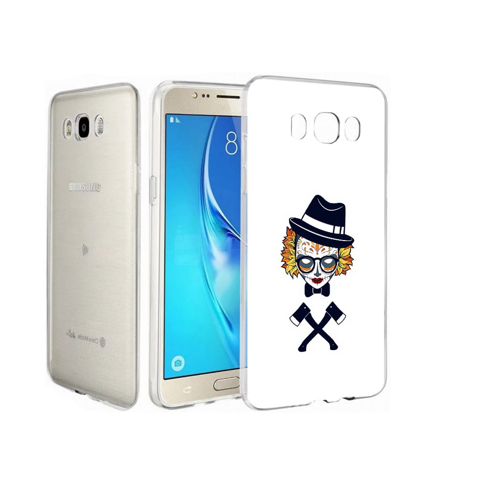 

Чехол MyPads Tocco для Samsung Galaxy J7 девушка в маске с топорами рисунок, Прозрачный, Tocco