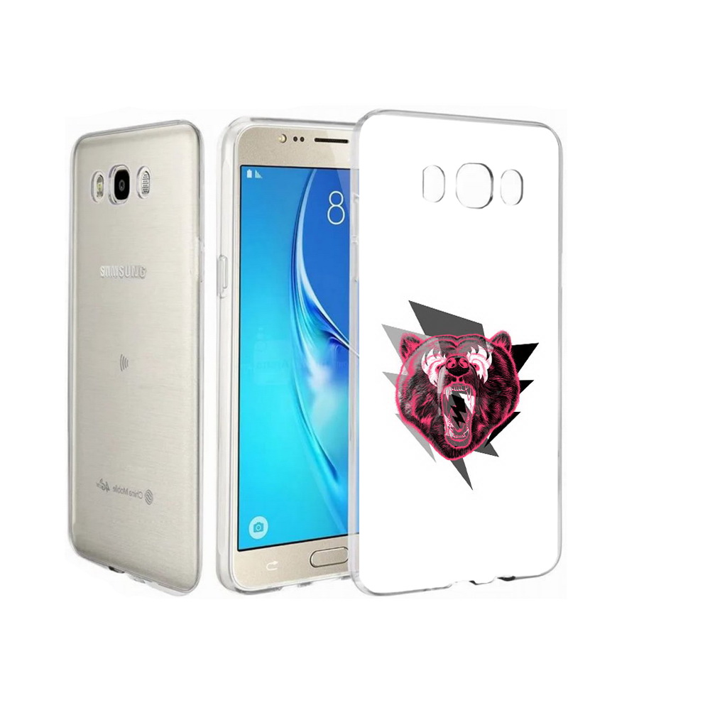 

Чехол MyPads Tocco для Samsung Galaxy J7 грозовой медведь, Прозрачный, Tocco