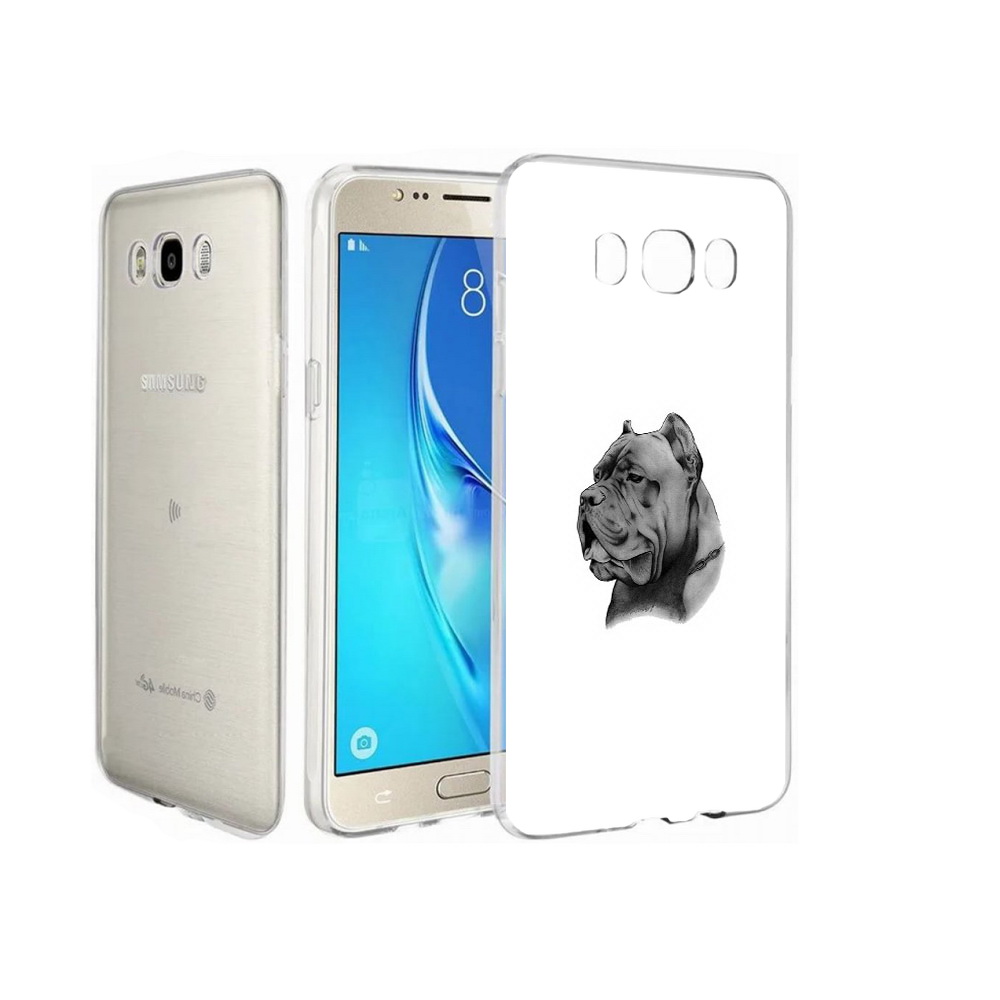 

Чехол MyPads Tocco для Samsung Galaxy J7 грозный бульдог, Прозрачный, Tocco