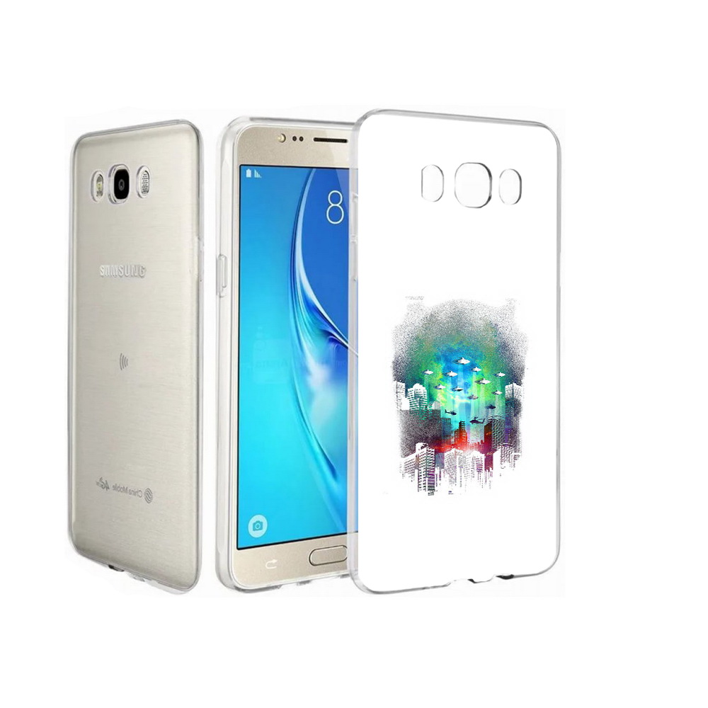 

Чехол MyPads Tocco для Samsung Galaxy J7 город в свечении, Прозрачный, Tocco