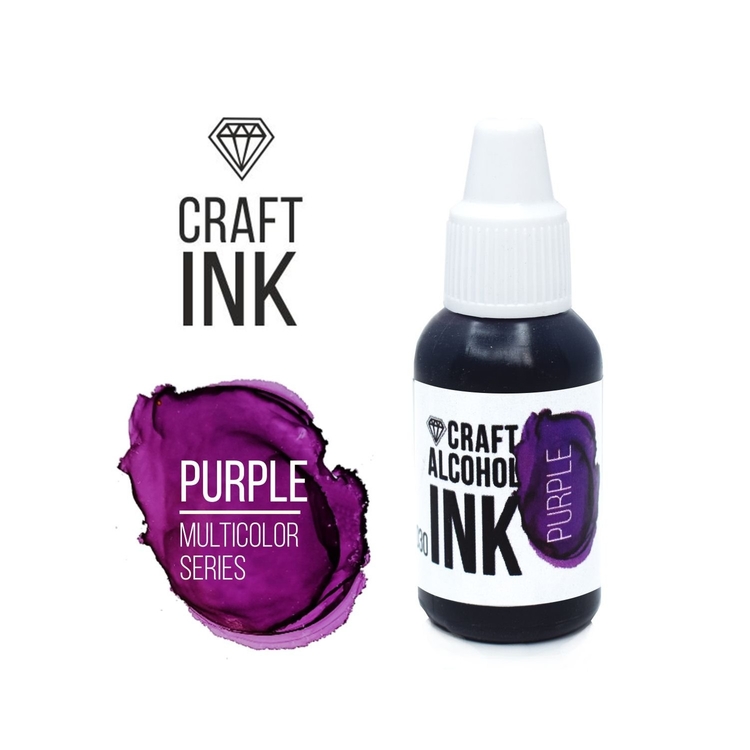 

Алкогольные чернила пурпурные (Purple) 20 мл, Craft Alcohol INK CAI-028