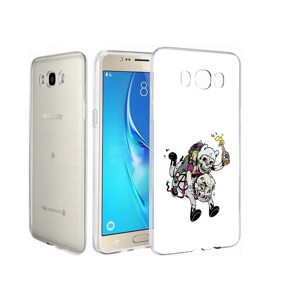 

Чехол MyPads Tocco для Samsung Galaxy J7 время приключений скелеты, Прозрачный, Tocco