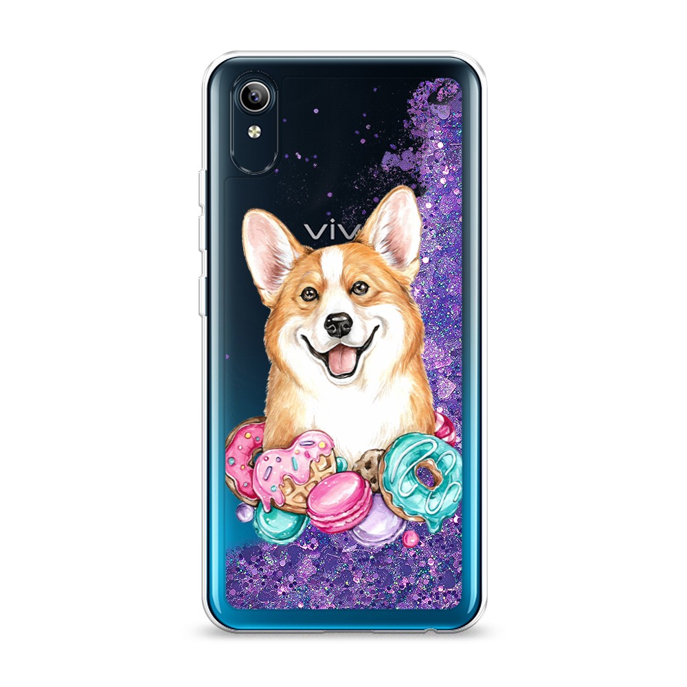 

Жидкий чехол с блестками "Корги и сладости" на Vivo Y91c, 262892-1