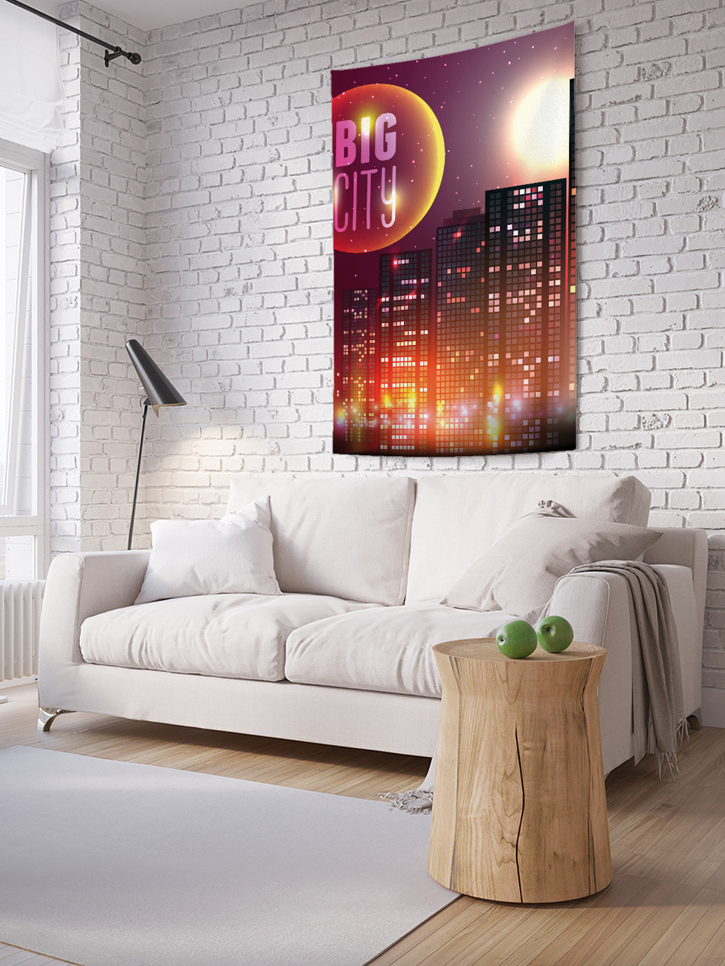 

Вертикальное фотопанно на стену JoyArty Большой город 150x200 см, Большой город