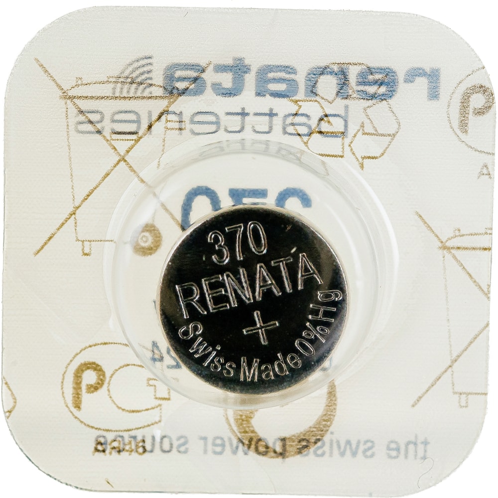 Батарейка для часов Renata R 370 (SR 920 W, 1.55V, 38mAh, 9.5x2.1mm) 4351