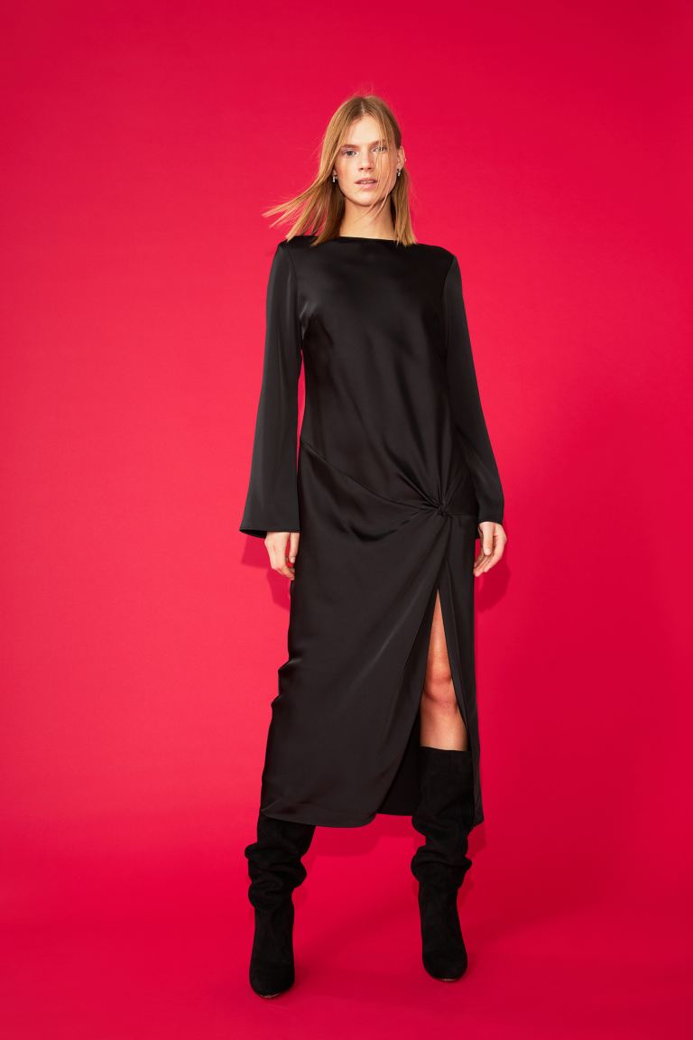 Платье женское H&M 1124363002 черное L (доставка из-за рубежа)