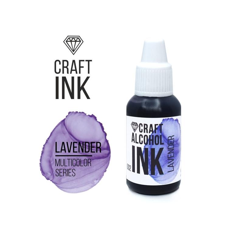

Алкогольные чернила лавандовые (Lavender) 20 мл, Craft Alcohol INK CAI-016