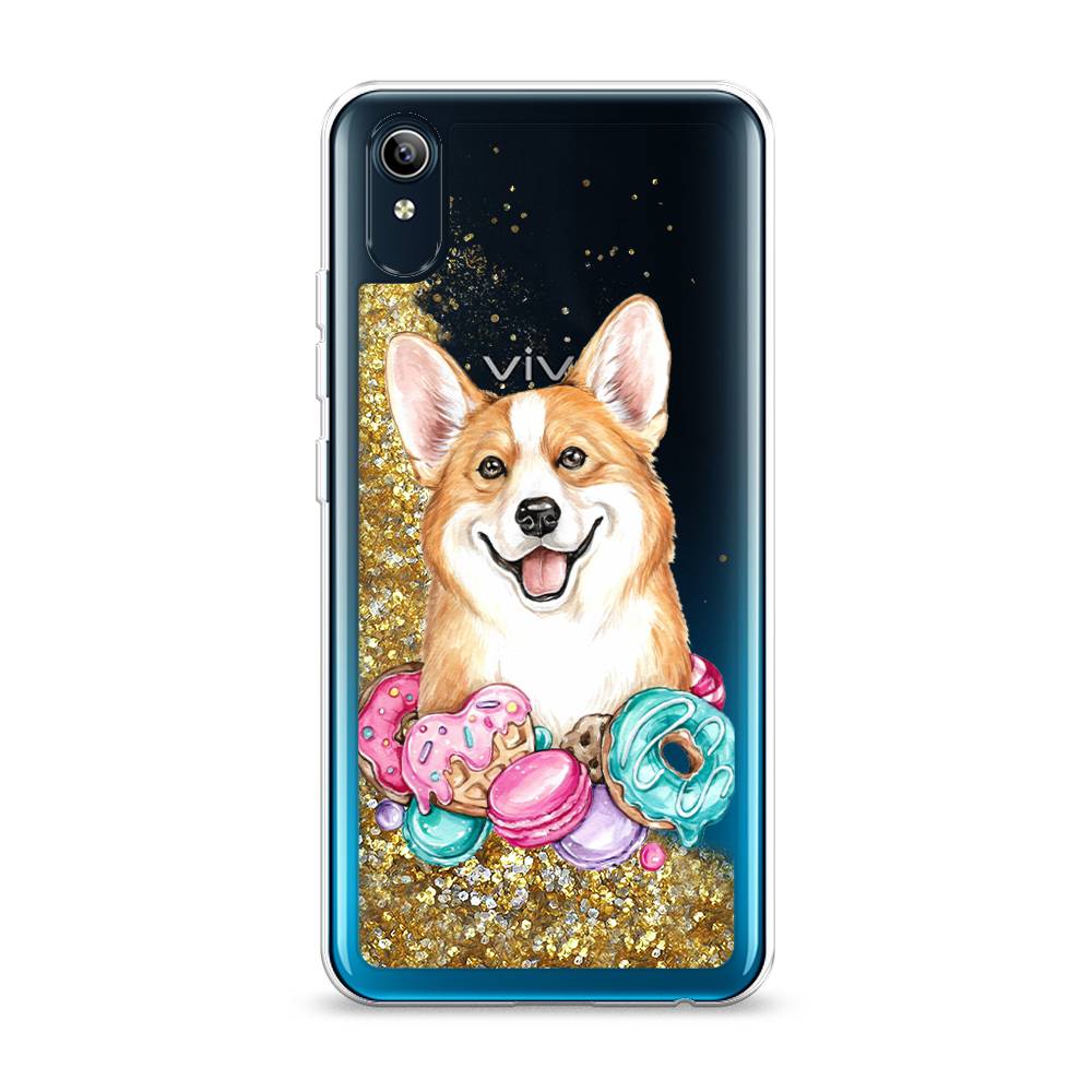 

Жидкий чехол с блестками "Корги и сладости" на Vivo Y91c, 262890-1