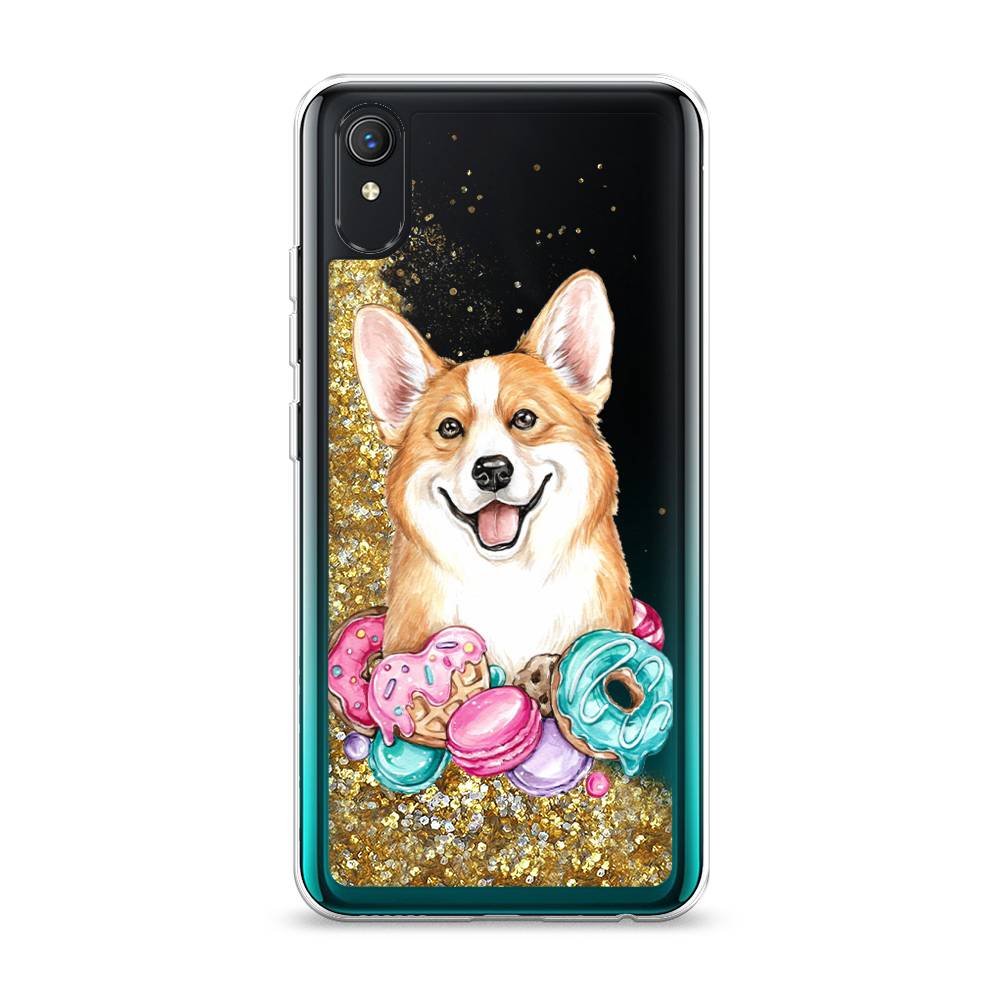 

Жидкий чехол с блестками "Корги и сладости" на Vivo Y1s, 263290-1