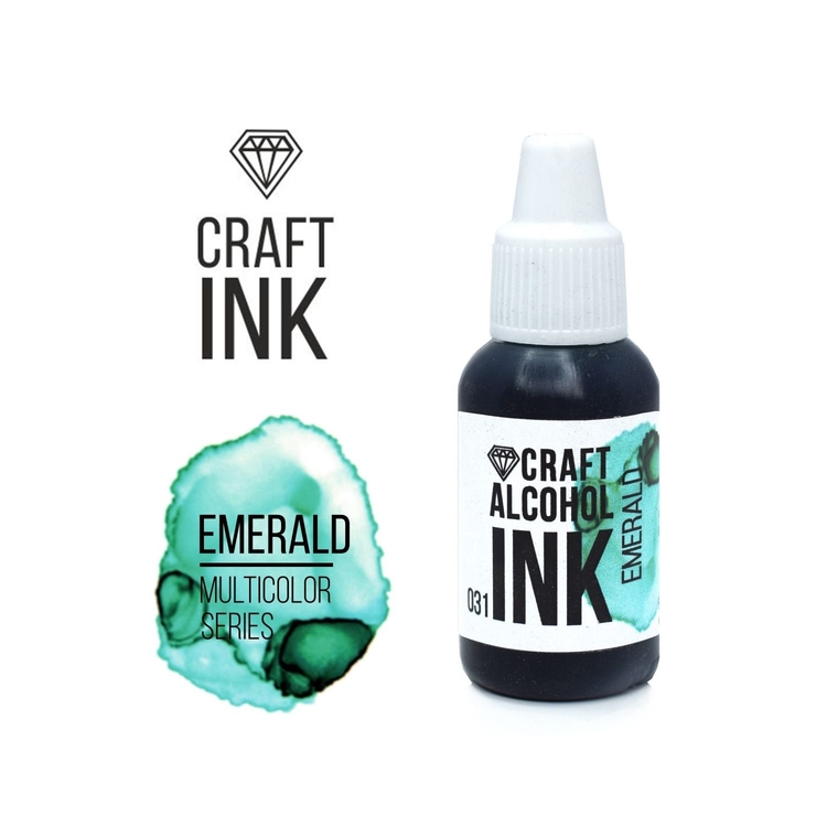 

Алкогольные чернила изумруд (Emerald) 20 мл, Craft Alcohol INK CAI-007