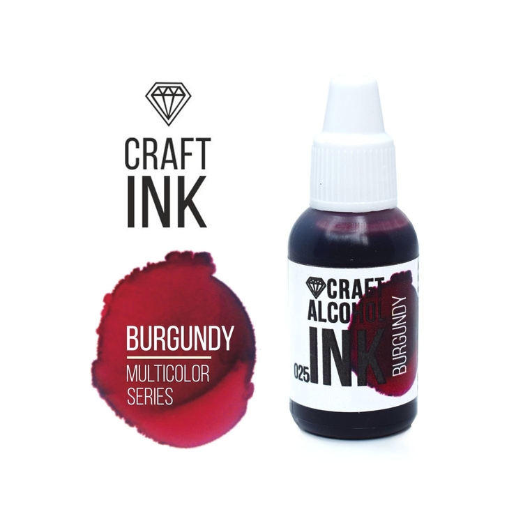 

Алкогольные чернила бургунди (Burgundy) 20 мл, Craft Alcohol INK CAI-030