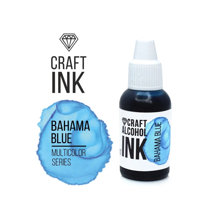 

Алкогольные чернила багамская синева (Bahama Blue) 20 мл, Craft Alcohol INK CAI-003