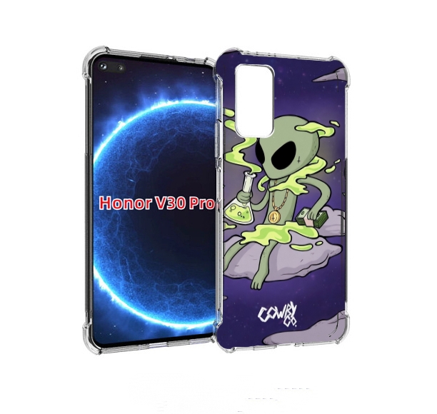 

Чехол бампер MyPads токсичный инопланетянин для Honor V30, Прозрачный, Tocco