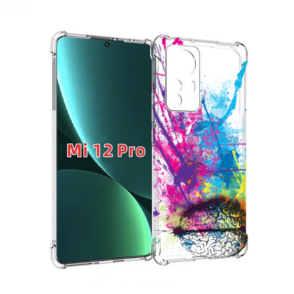 

Чехол MyPads яркий красочный мозг для Xiaomi 12S Pro, Прозрачный, Tocco