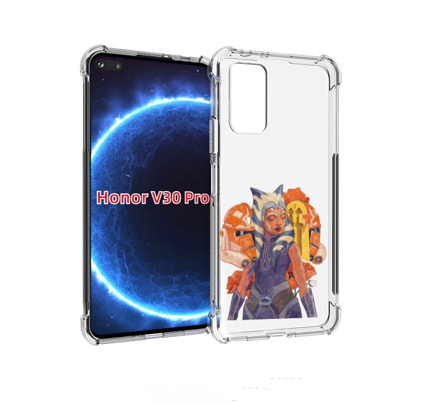 

Чехол бампер MyPads тогрута-асока-тано для Honor V30 Pro, Прозрачный, Tocco
