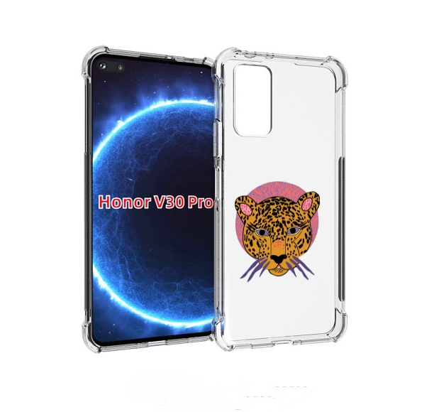 

Чехол бампер MyPads тигр-в-кругу для Honor V30 Pro, Прозрачный, Tocco