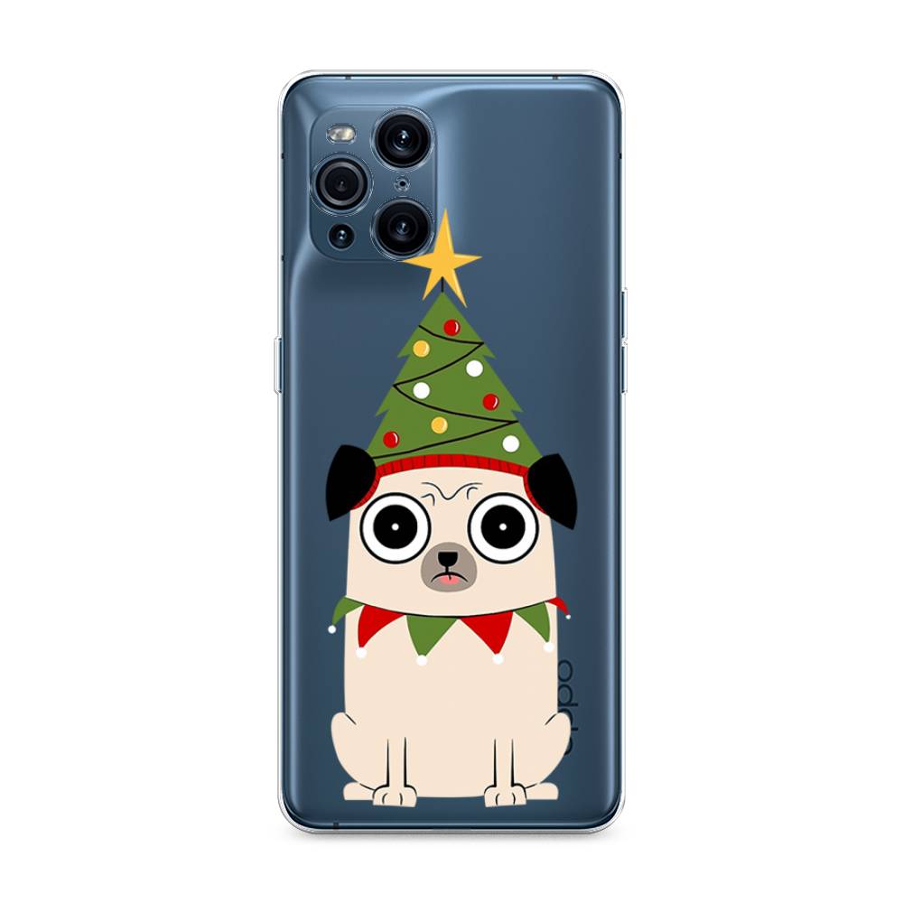 

Чехол для Oppo Find X3 Pro "Собачка с ёлочкой", Бежевый;красный;зеленый, 255750-1
