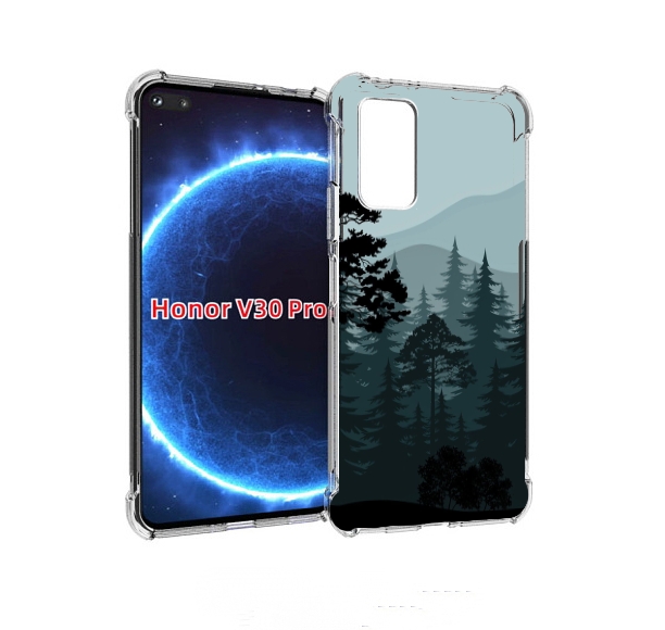 

Чехол бампер MyPads темный лесочек для Honor V30 Pro, Прозрачный, Tocco