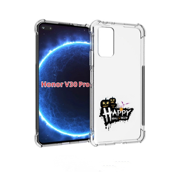 

Чехол бампер MyPads счастливого хэллоуина для Honor V30 P, Прозрачный, Tocco