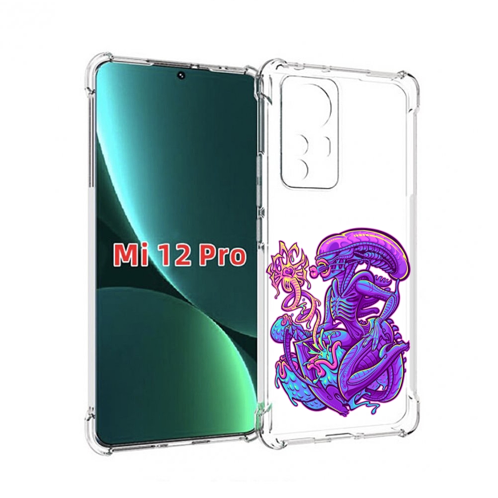

Чехол MyPads чужой фиолетовый цвет для Xiaomi 12S Pro, Прозрачный, Tocco
