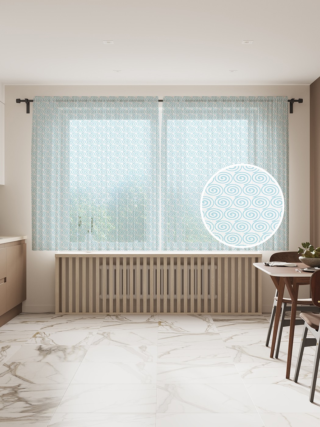 

Фототюль JoyArty "Спирали по диагонали" 145x180см, 2 полотна, лента, 50 крючков, Спирали по диагонали