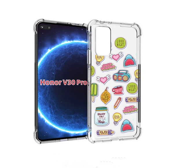 

Чехол бампер MyPads стикер-пак для Honor V30 Pro, Прозрачный, Tocco