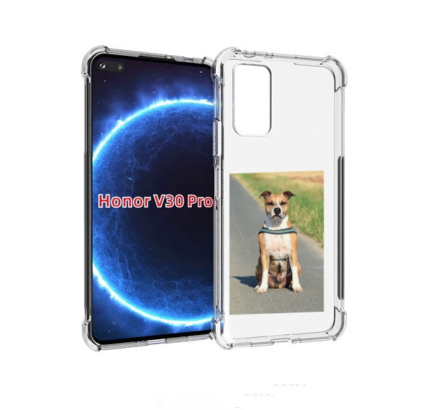 

Чехол бампер MyPads стаффорд терьер для Honor V30 Pro, Прозрачный, Tocco