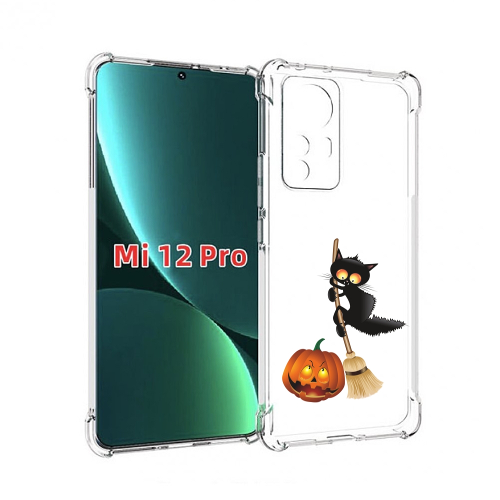 

Чехол MyPads хэлуинский котик для Xiaomi 12S Pro, Прозрачный, Tocco