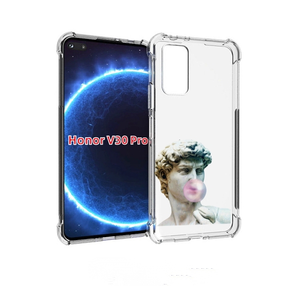 

Чехол бампер MyPads статуя-с-жвачкой для Honor V30 Pro, Прозрачный, Tocco