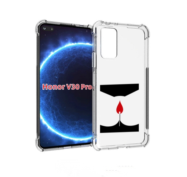 

Чехол бампер MyPads спичка горит для Honor V30 Pro, Прозрачный, Tocco