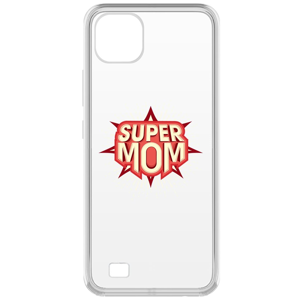

Чехол-накладка Krutoff Clear Case Супер Мама для Realme C20, Прозрачный
