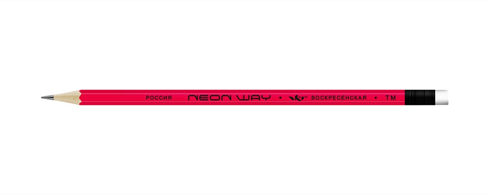 

Карандаш чернографитный ВКФ Neon way с ластиком HB 72 шт розово-оранжевый 360г