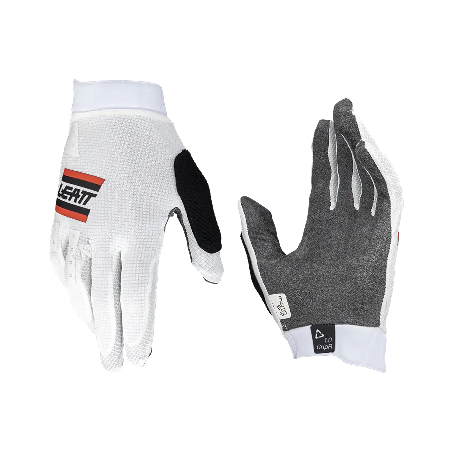 Велоперчатки Leatt MTB 1.0 GripR Glove, White, S, 2024 (6024150410)