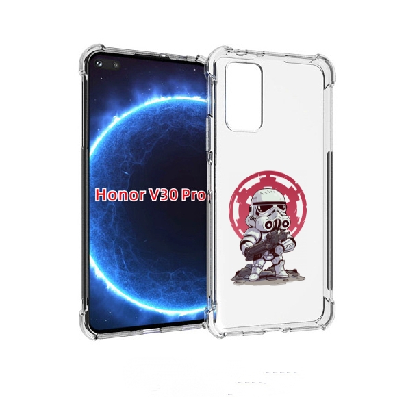 

Чехол бампер MyPads солдат-из-старварс для Honor V30 Pro, Прозрачный, Tocco