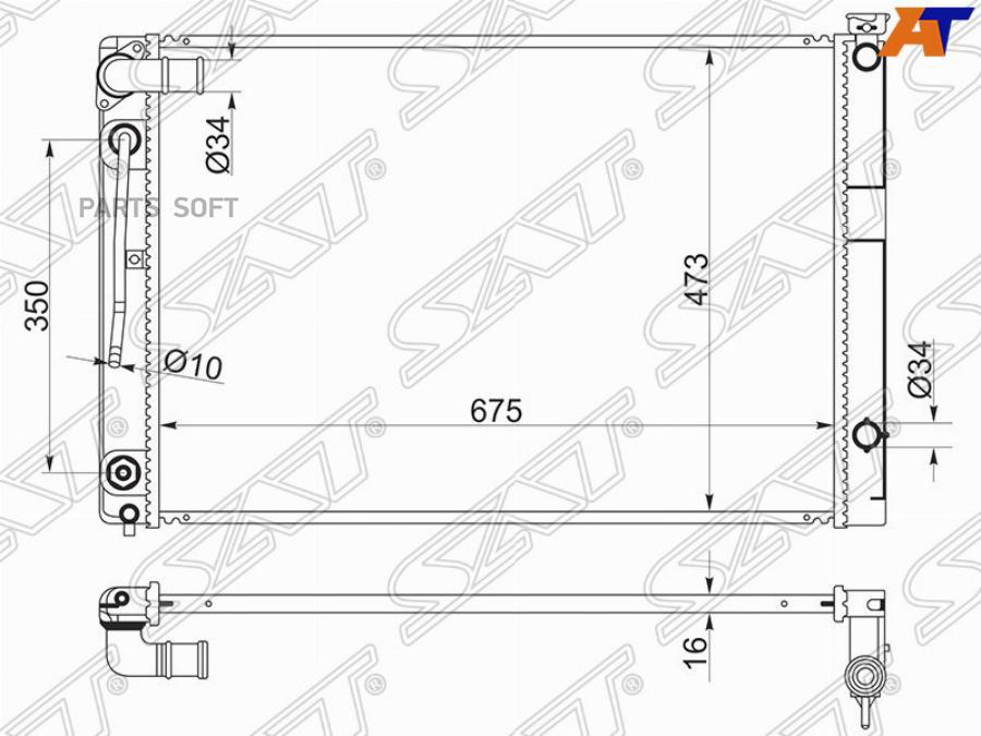 

Радиатор Toyota Alphard 2az 05-08 Sat арт. TY0030-ANH10-1