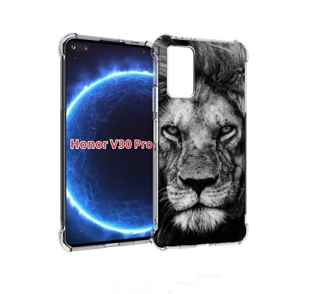 

Чехол бампер MyPads смуглый лев мужской для Honor V30 Pro, Прозрачный, Tocco
