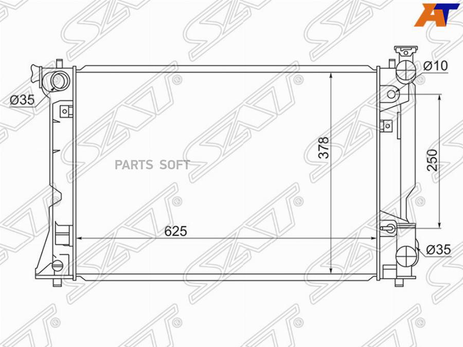 

Радиатор Toyota Avensis 1az-F(S)E/2az-Fe 03-06 Sat арт. TY0002-AZT250