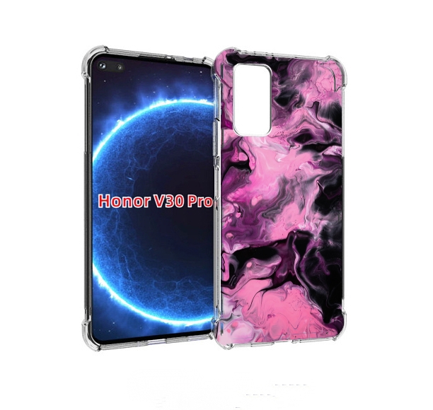

Чехол бампер MyPads смешивание-фиолетового для Honor V30, Прозрачный, Tocco