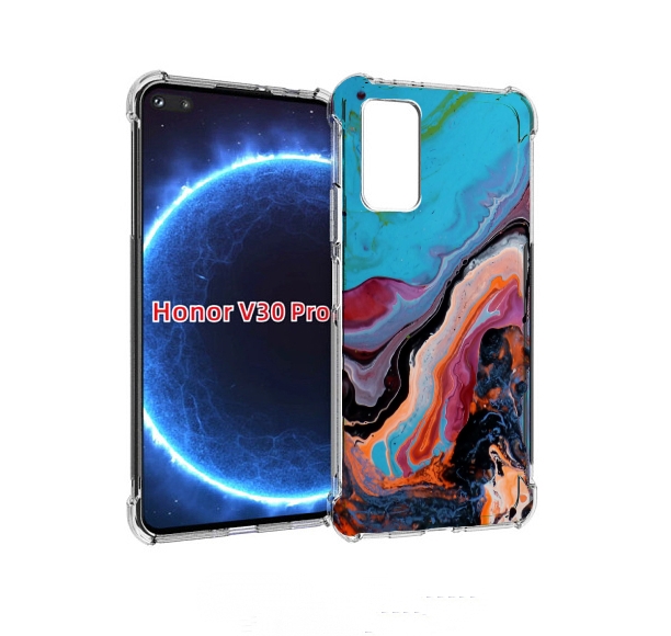 

Чехол бампер MyPads смешанные краски для Honor V30 Pro, Прозрачный, Tocco