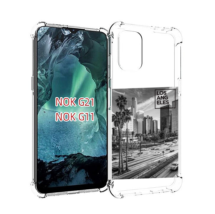 

Чехол Mypads Черно Белый Лос Анджелес Для Nokia G11/G21, Прозрачный, Tocco