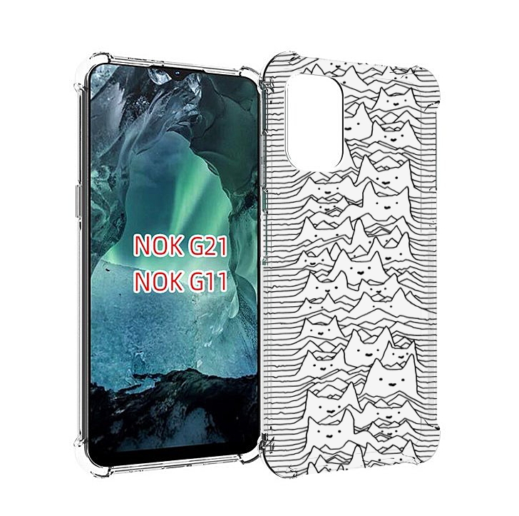 

Чехол Mypads Черно Белые Коты 3D Для Nokia G11/G21, Прозрачный, Tocco