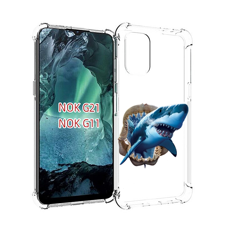 

Чехол Mypads Челюсти Для Nokia G11/G21, Прозрачный, Tocco