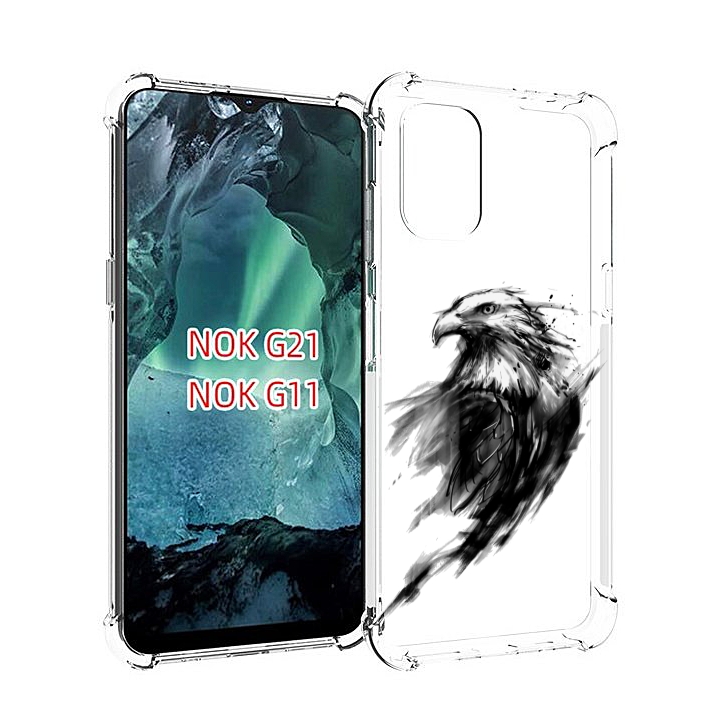 

Чехол Mypads Чб Птица Для Nokia G11/G21, Прозрачный, Tocco