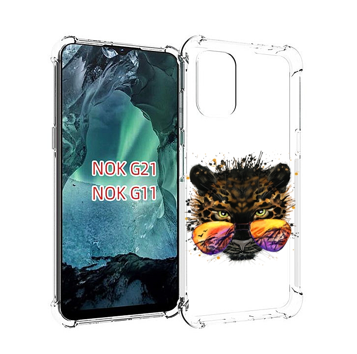 

Чехол Mypads Тропический Леопард Для Nokia G11/G21, Прозрачный, Tocco
