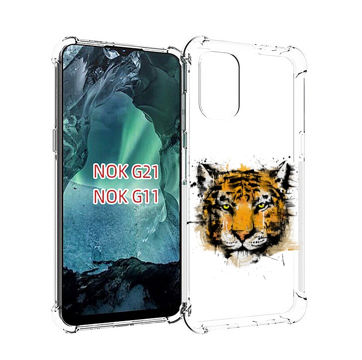

Чехол Mypads Тигруля Для Nokia G11/G21, Прозрачный, Tocco